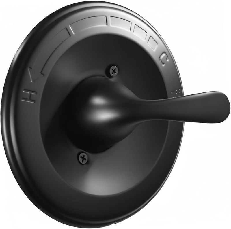 chufa Universal Shower Trim Kit Replacement for Delta 13/14 Series, Matte Black Shower Handle & Cover Plate, Durable Metal Construction, Easy Install (Valve & Cartridge Not Included) - Image 1
